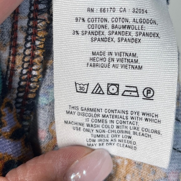 Pilcro Women Serif Legging Cords Corduroy Pants Paisley Abstract Colorful Mod 25 - Picture 9 of 13